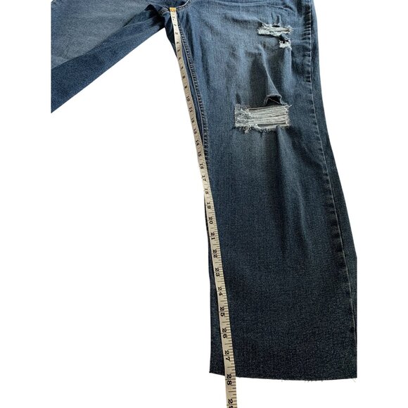 No Boundaries Womens Mid-Rise Distressed Denim Jeans Size 17 - Picture 7 of 11
